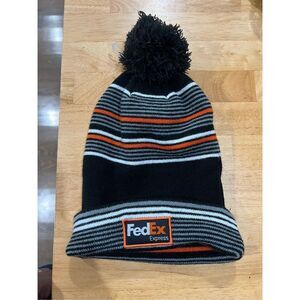 FedEx Cuffed Stocking Cap Knit Warm Winter Hat